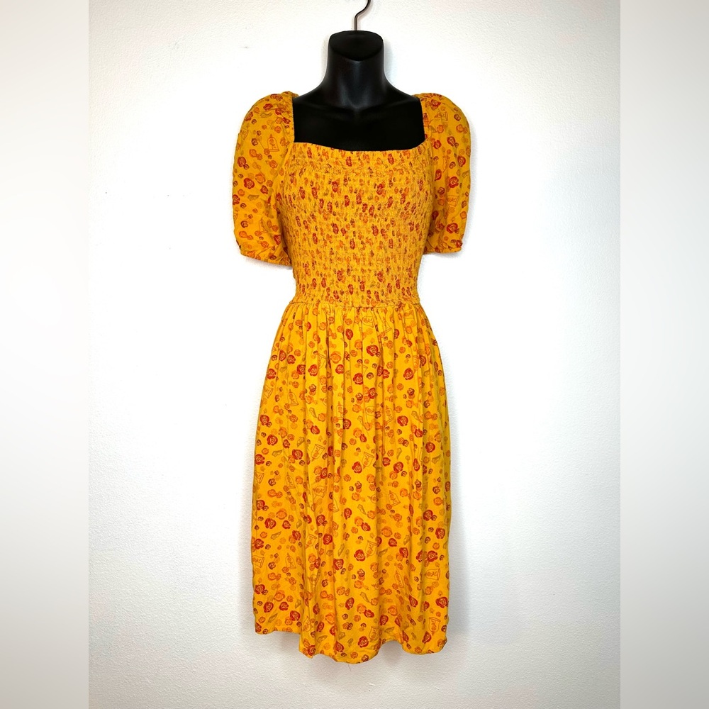 Disney Women's Beauty and the Beast Enchanted Rose Floral Smocked Dress 3XL